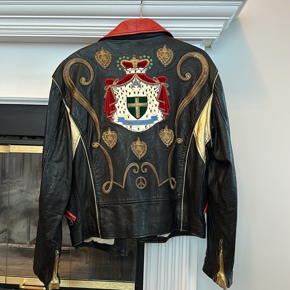 RARE RARE Leather Velvet Moschino Couture Leather Jacket - Picture 3 of 16